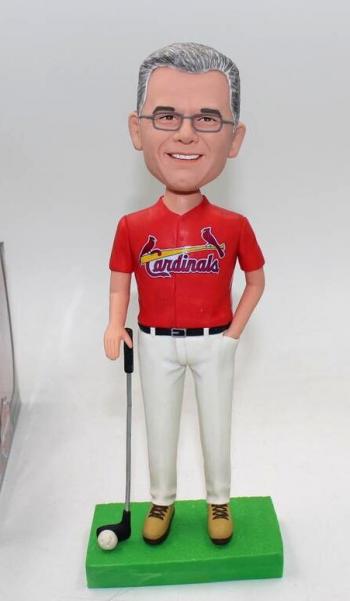 Custom golder bobblehead-Male in Cardinals jersey