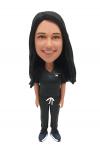 Custom bobblehead Doctor in dark scrubs