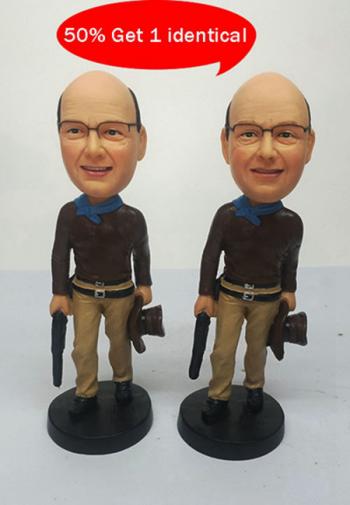 Personalized Bobbleheads - Cowboy with gun