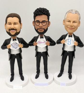 Groomsmen gifts custom bobbleheads set of 3