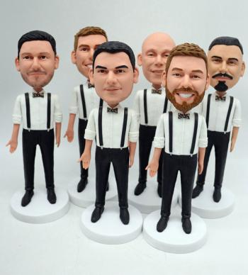 Groomsmen gift set of 6 custom bobblehead dolls