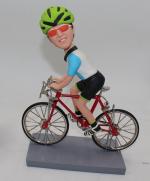 Custom bobblehead riding bike [B5954]