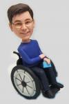 Custom bobblehead in wheelchair