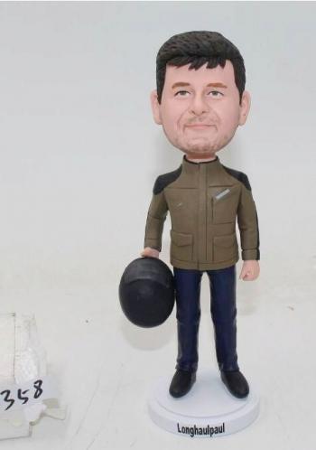 Custom bobblehead-motorcycle man