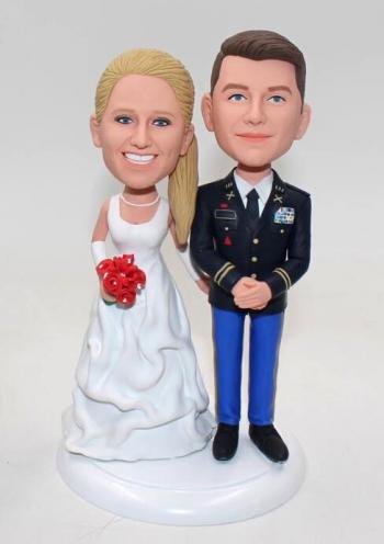 Custom Military wedding cake topper