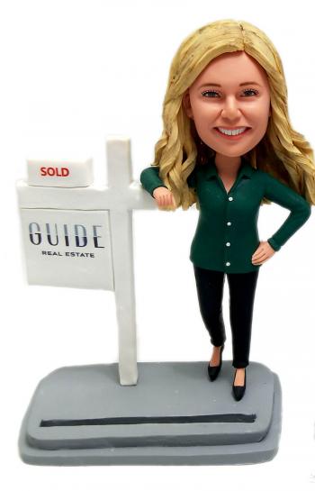 Custom bobblehead realtor female doll