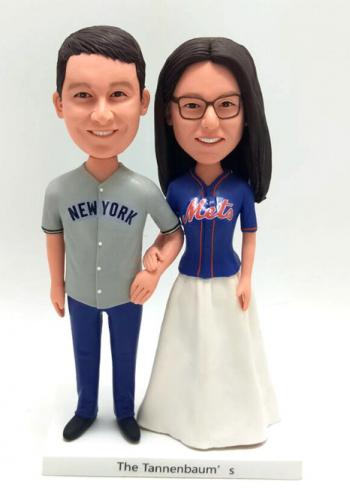 Custom wedding Cake topper sports theme