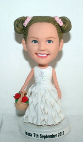Personalized Wedding gift for flower girl bobblehead