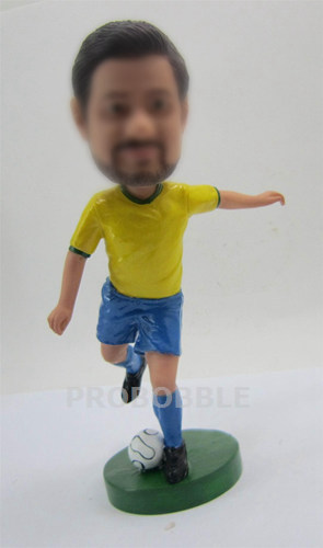Running Professional Soccer Player in Action Bobblehead