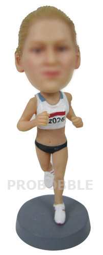 Female Runner Personalized Bobbleheads